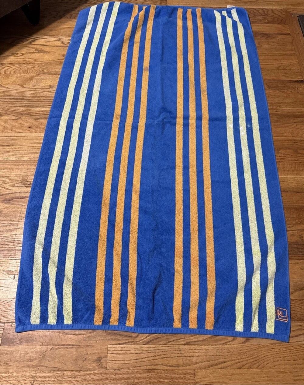 VTG Lauren Ralph Lauren Beach Pool Towel Striped Multicolor Regatta